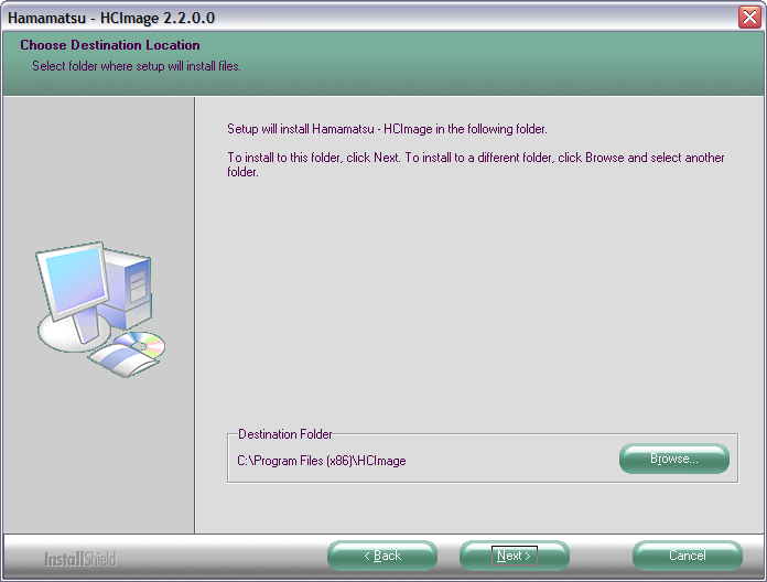 Choose Destination Location